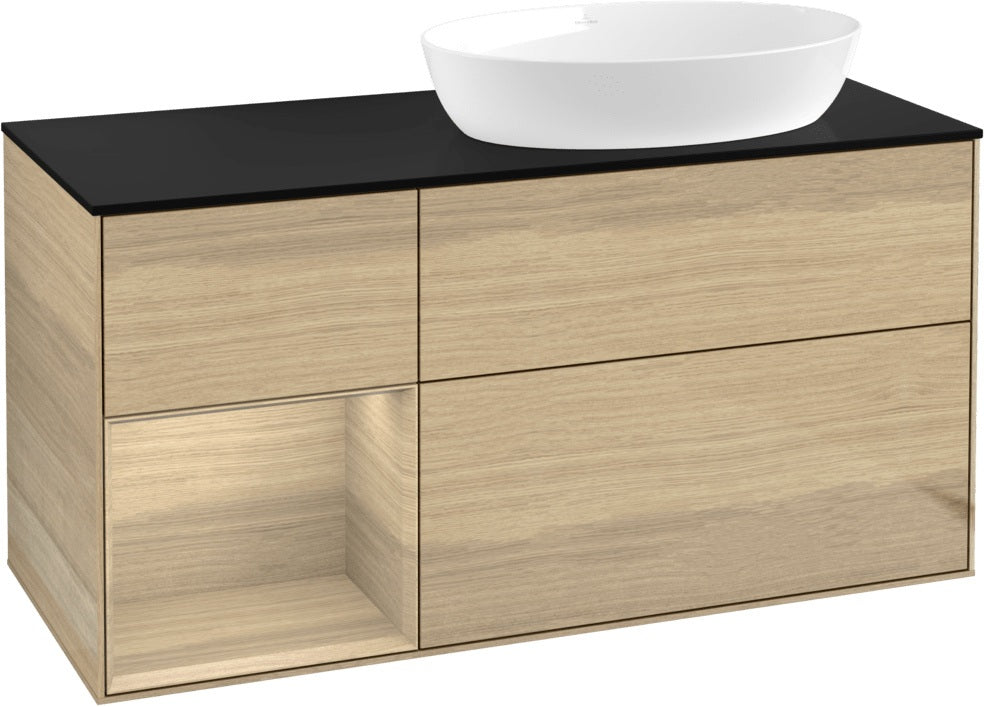 Villeroy & Boch Waschtischunterschrank Finion FA42G 1200 mm Glossy White Lacquer mit Beleuchtung