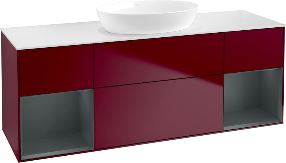 Villeroy & Boch Finion Waschtischunterschrank GD01GF 1600 mm Glossy White Lacquer mit Beleuchtung
