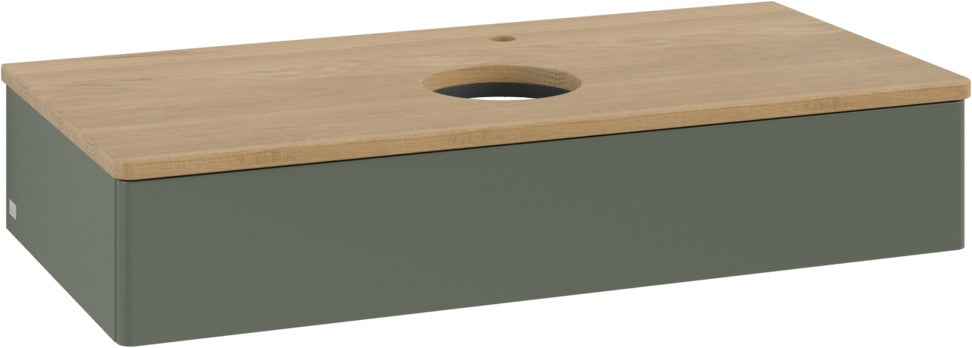 Villeroy & Boch Waschbeckenunterschrank Antao 1000 mm Anthrazit Matt Lack mit Beleuchtung