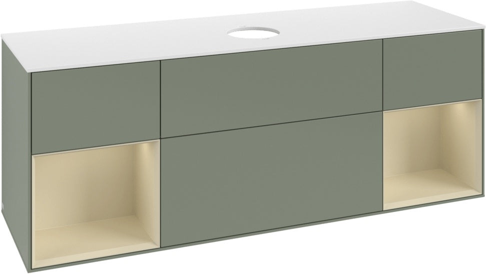 Villeroy & Boch Finion Waschtischunterschrank GD01GF 1600 mm Glossy White Lacquer mit Beleuchtung