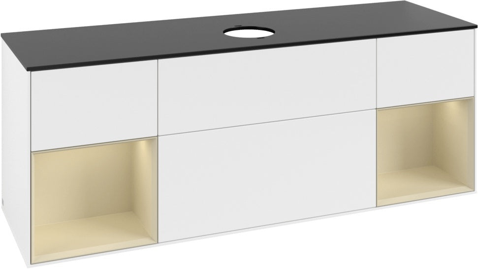 Villeroy & Boch Finion Waschtischunterschrank 1600 mm Glossy White Lacquer mit Beleuchtung