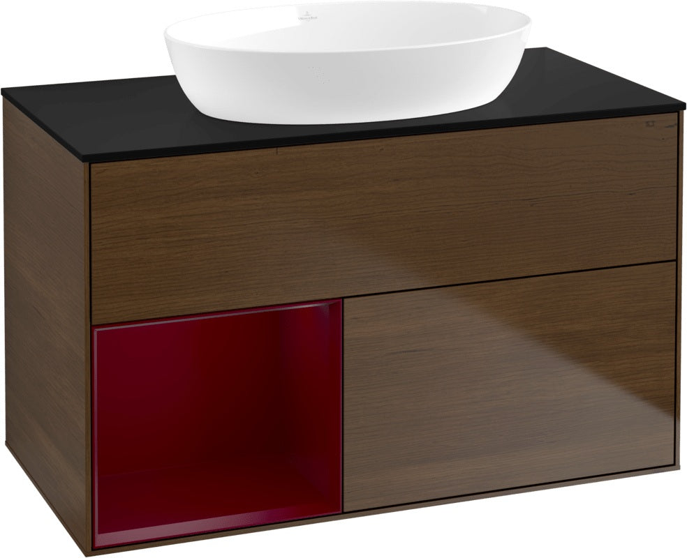 Villeroy & Boch Waschtischunterschrank Finion FA12G 1000 mm Glossy White Lacquer mit Beleuchtung