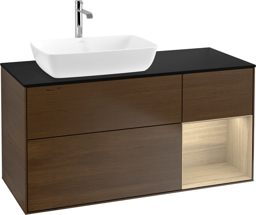 Villeroy & Boch Finion Waschtischunterschrank 1200 mm Glossy White mit Beleuchtung und SoftClosing