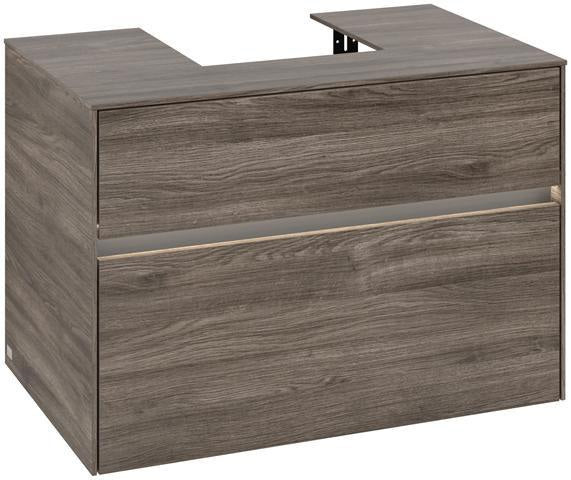 Villeroy & Boch Collaro Waschbeckenunterschrank 800 mm Stone Oak mit Beleuchtung & SoftClosing