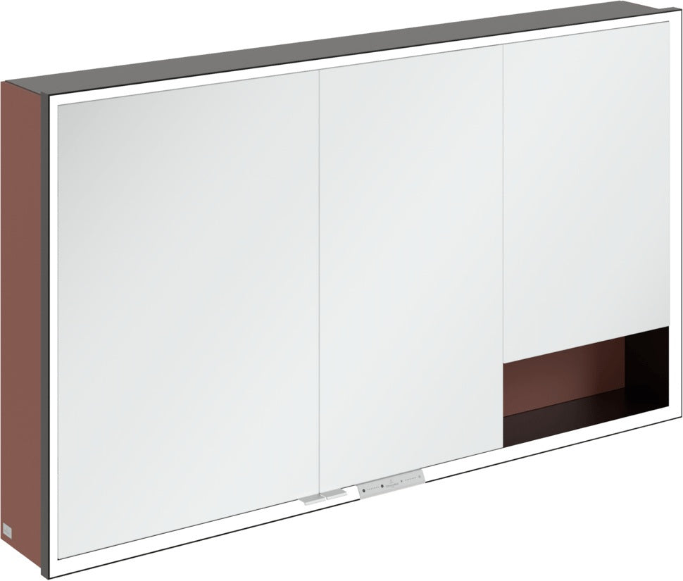 Villeroy & Boch Spiegelschrank My View+ B48110 1000 mm Graphite mit LED-Beleuchtung und SoftClosing