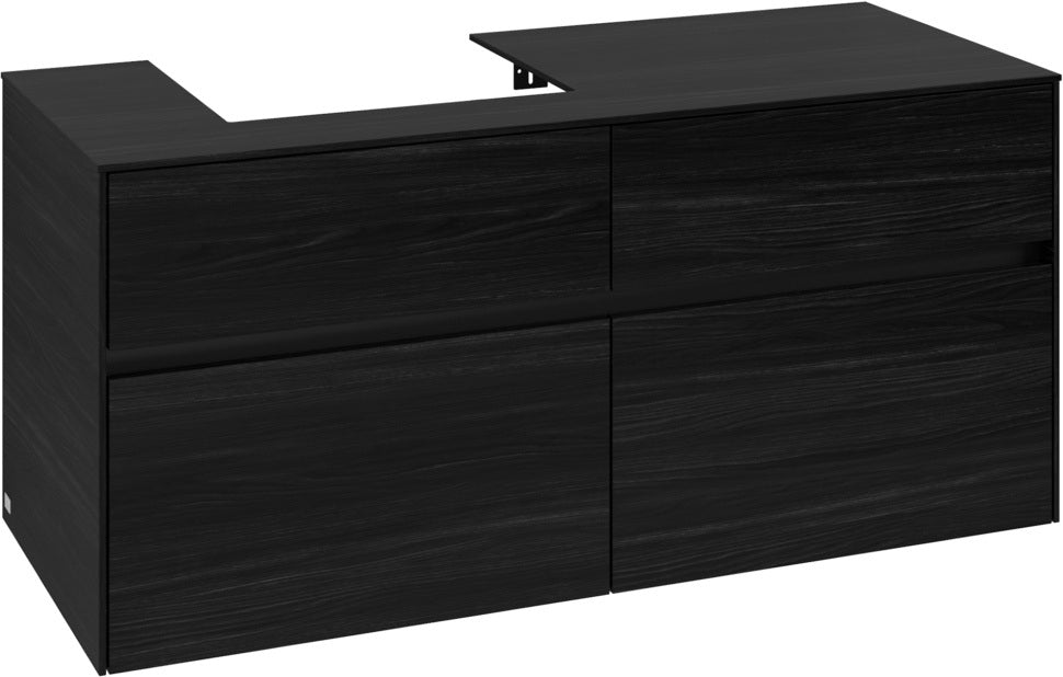 Villeroy & Boch Waschbeckenunterschrank Collaro C071 B0 1200 mm Black Oak mit Beleuchtung