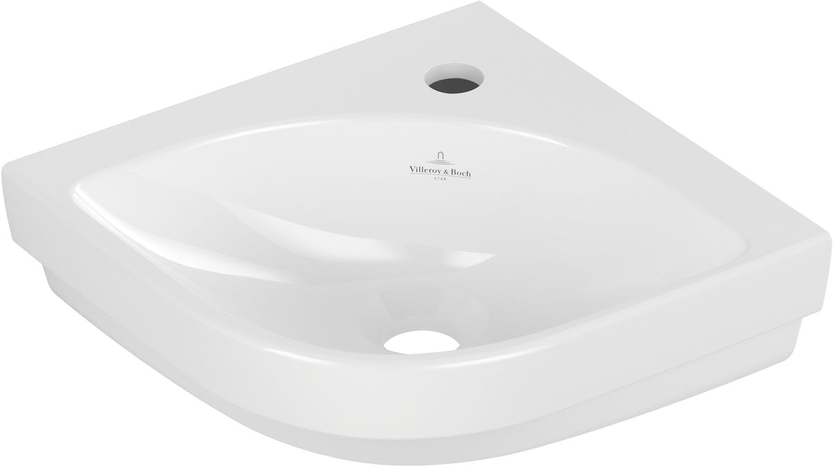 Villeroy & Boch Eck-Handwaschbecken Subway 3.0 320 mm Weiß Alpin – Viertelkreis, ohne Überlauf