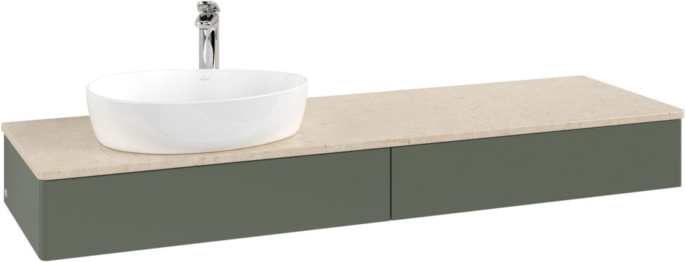 Villeroy & Boch Antao Waschtischunterschrank 1600 mm Anthracite Matt Lacquer mit Hahnlochbohrung