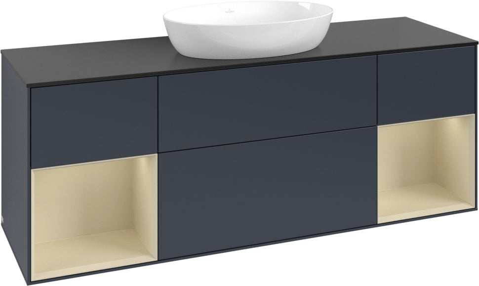 Villeroy & Boch Finion Waschtischunterschrank 1600 mm Glossy White Lacquer mit Beleuchtung