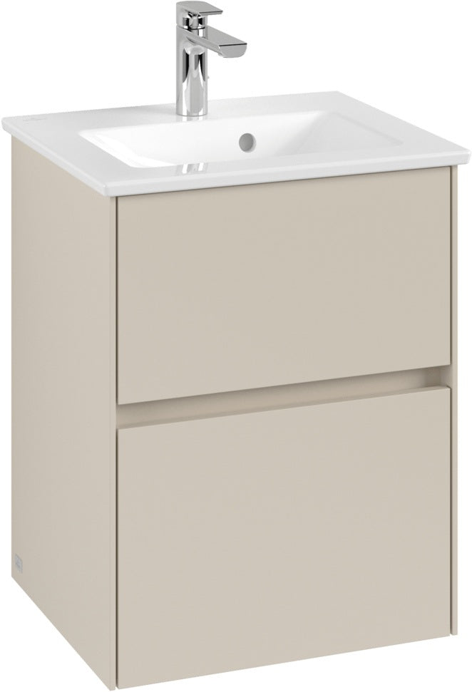 Villeroy & Boch Collaro Waschtischunterschrank C141 B0 White Oak 472 mm mit LED-Beleuchtung
