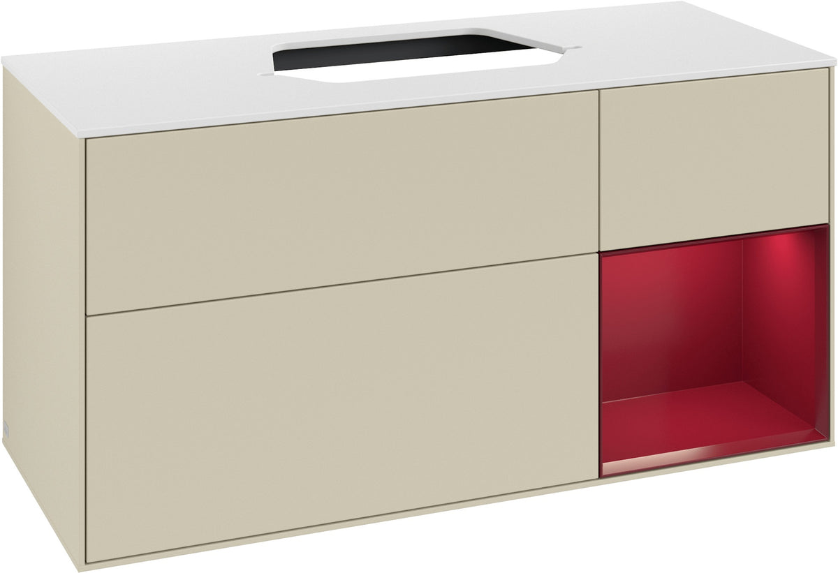 Villeroy & Boch Waschtischunterschrank Finion F421G 1200 mm Glossy White Lacquer