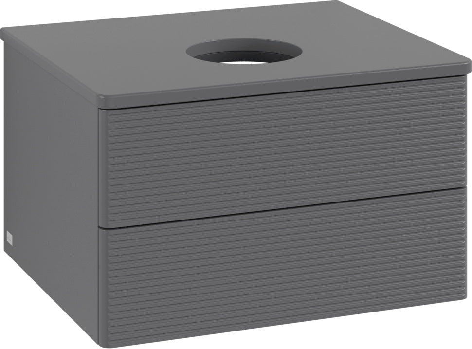 Villeroy & Boch Waschtischunterschrank Antao 600 mm Anthrazit Matt mit LED-Auszugsbeleuchtung