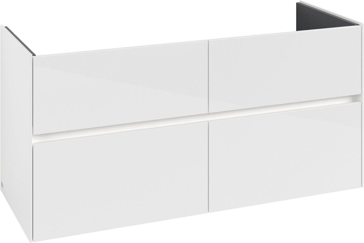 Villeroy & Boch Waschbeckenunterschrank Collaro C147 B0 1261 mm Glossy White mit LED-Beleuchtung
