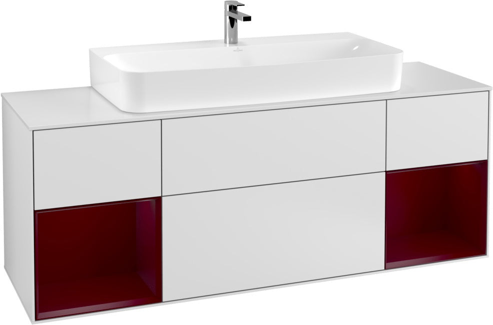Villeroy & Boch Finion Waschtischunterschrank 1600 mm Glossy White Lacquer mit Beleuchtung