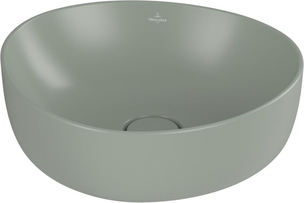 Villeroy & Boch Aufsatzwaschbecken Antao 4A7240 asymmetrisch Almond CeramicPlus 400 mm