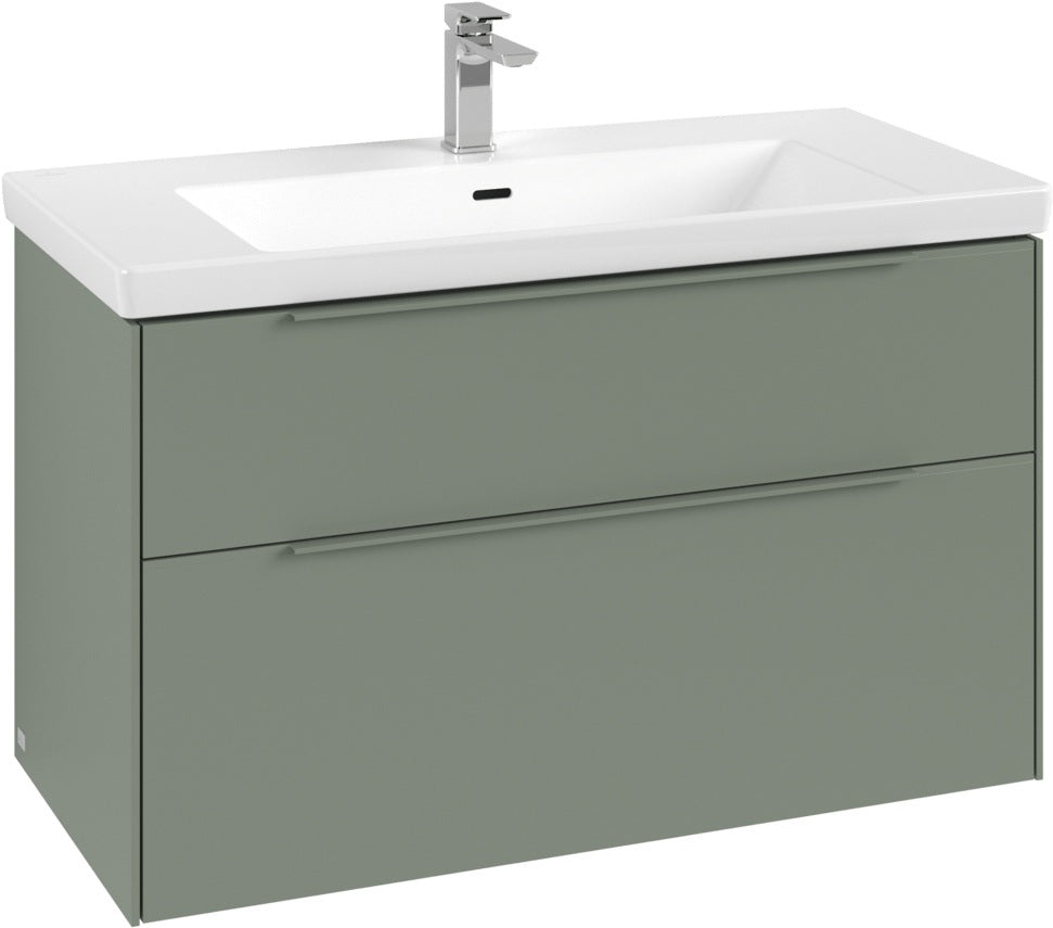 Villeroy & Boch Subway 3.0 Waschtischunterschrank C570L0 Brilliant White mit LED-Beleuchtung und SoftClosing