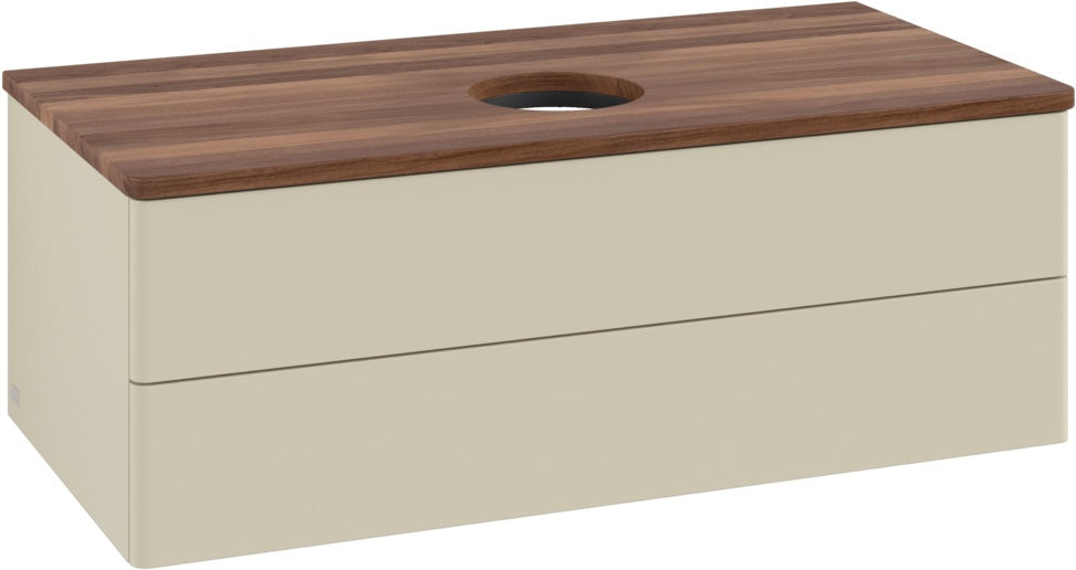 Villeroy & Boch Antao Waschtischunterschrank 1000 mm Silk Grey Matt mit 2 Auszügen