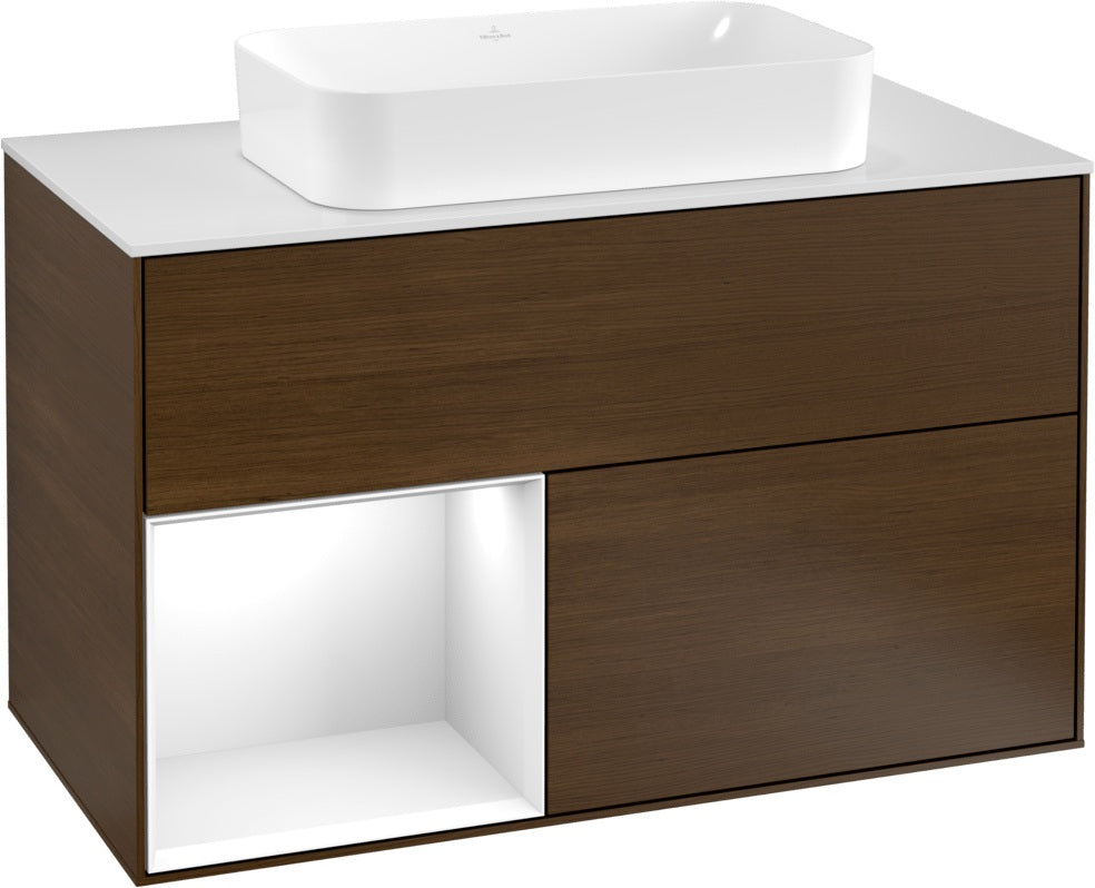Villeroy & Boch Waschtischunterschrank Finion G241GF Glossy White Lacquer 1000 mm mit Beleuchtung