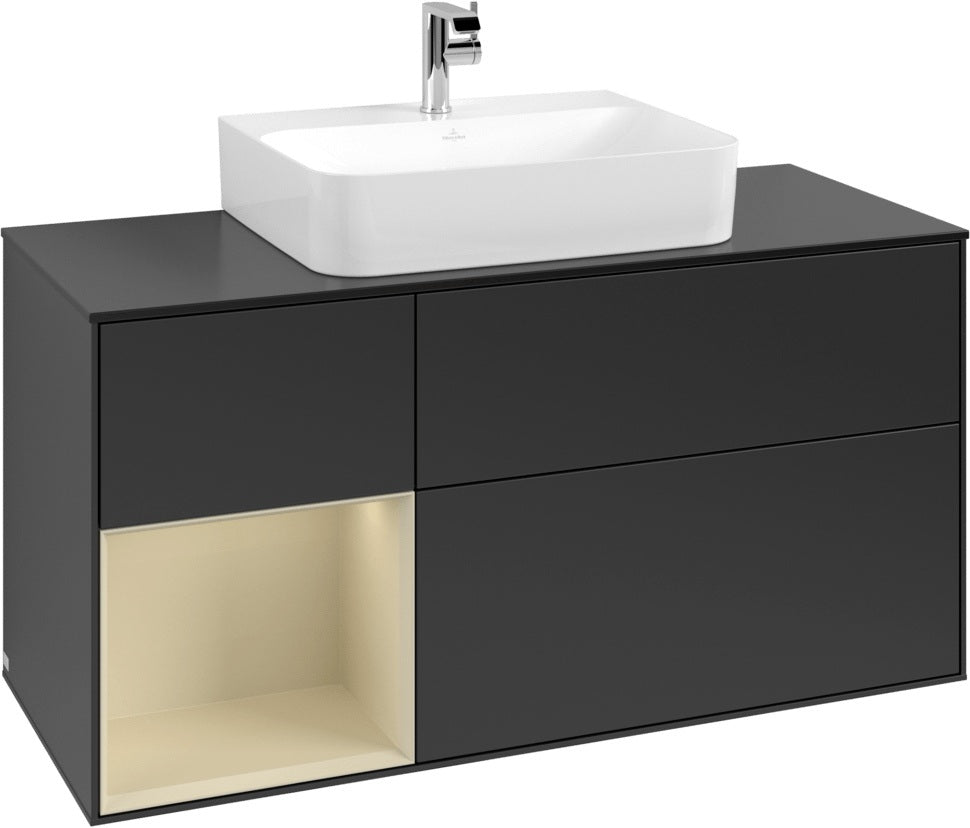 Villeroy & Boch Finion Waschbeckenunterschrank 1200 mm Glossy White mit Beleuchtung