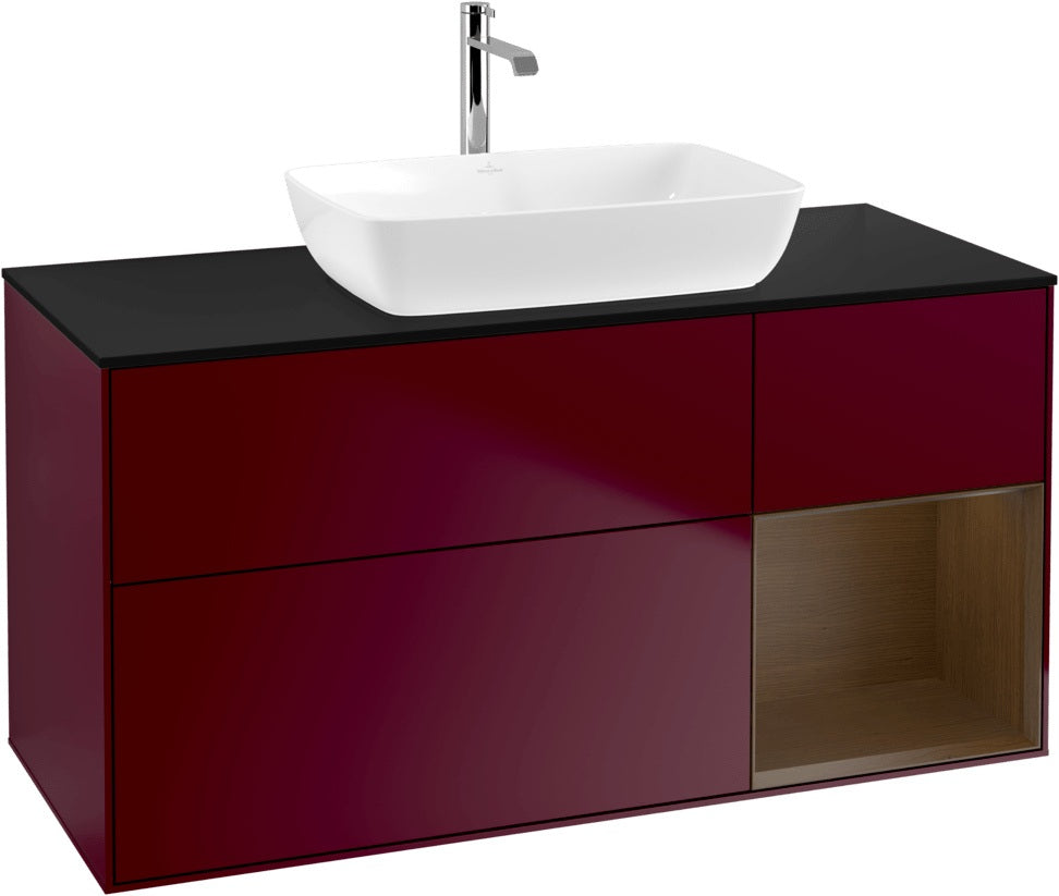 Villeroy & Boch Finion Waschbeckenunterschrank 1200 mm Glossy White Lacquer mit Beleuchtung