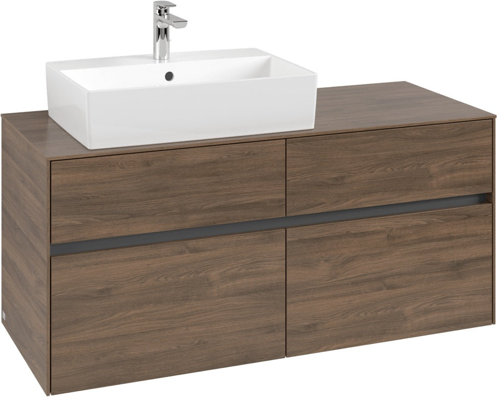 Villeroy & Boch Waschtischunterschrank Collaro C12900 1200 mm Arizona Oak mit 4 Auszügen und SoftClosing