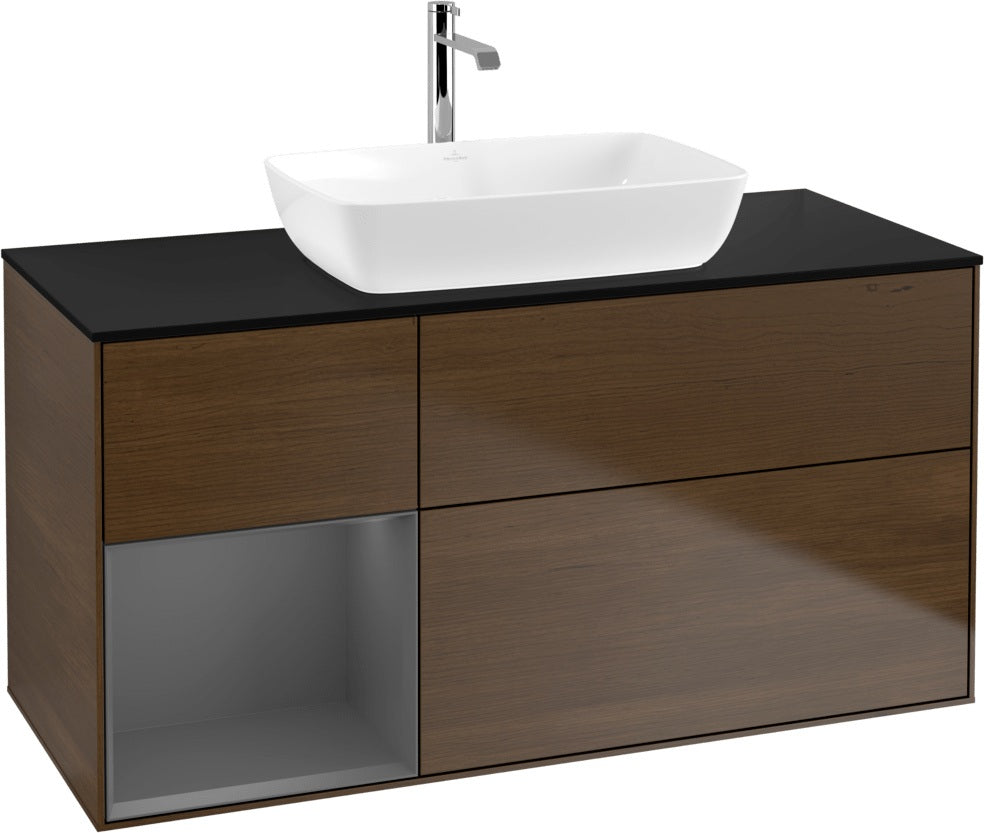 Villeroy & Boch Finion Waschtischunterschrank 1200 mm Glossy White Lacquer mit Beleuchtung
