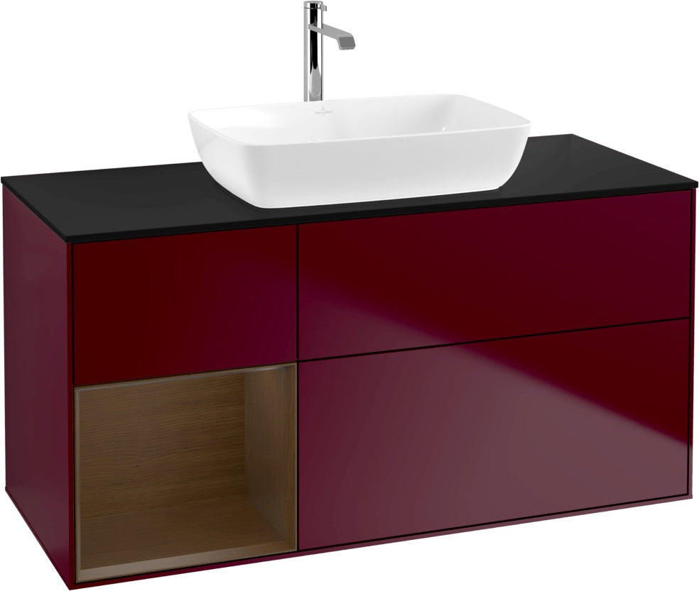 Villeroy & Boch Finion Waschtischunterschrank 1200 mm Glossy White Lacquer mit Beleuchtung