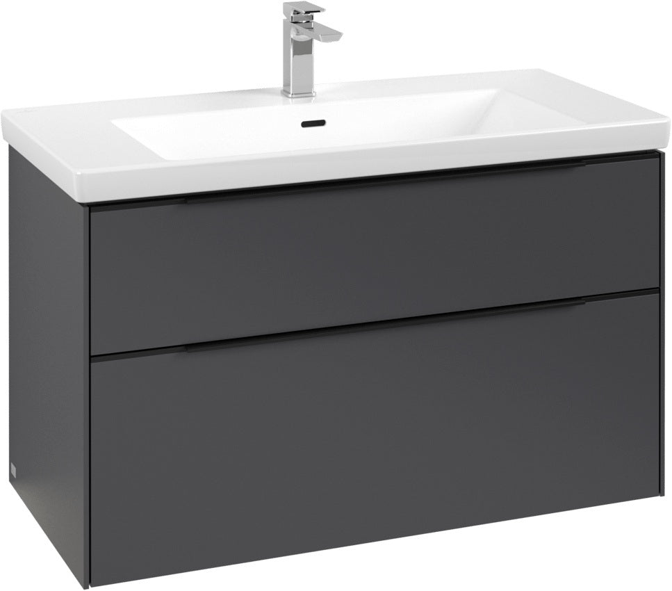 Villeroy & Boch Subway 3.0 Waschtischunterschrank C570L0 Brilliant White mit LED-Beleuchtung und SoftClosing