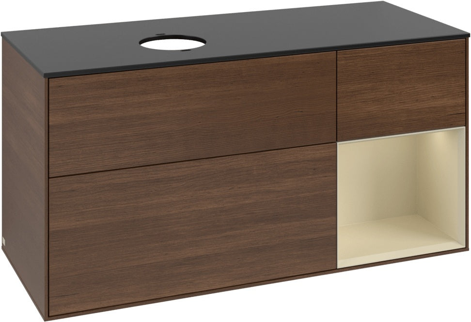 Villeroy & Boch Finion Waschtischunterschrank 1200 mm Glossy White Lacquer mit LED-Beleuchtung