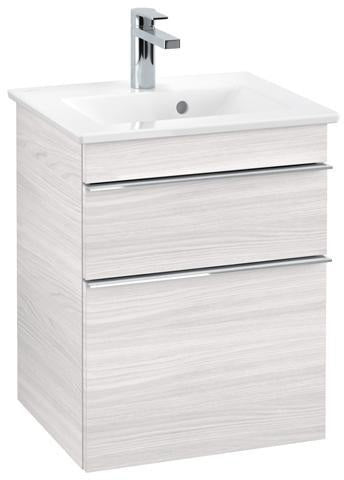 Villeroy & Boch Waschtischunterschrank VENTICELLO 466 mm Eiche Santana Oak mit 2 Auszügen und Griffleiste in Chrom