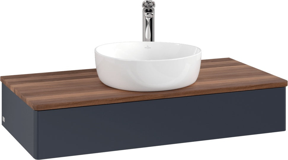 Villeroy & Boch Waschbeckenunterschrank Antao 1000 mm Anthrazit Matt Lack mit Beleuchtung