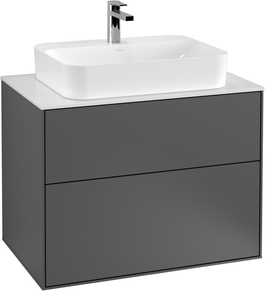 Villeroy & Boch Waschtischunterschrank Finion F3410 800 mm Glossy White Lacquer mit SoftClosing