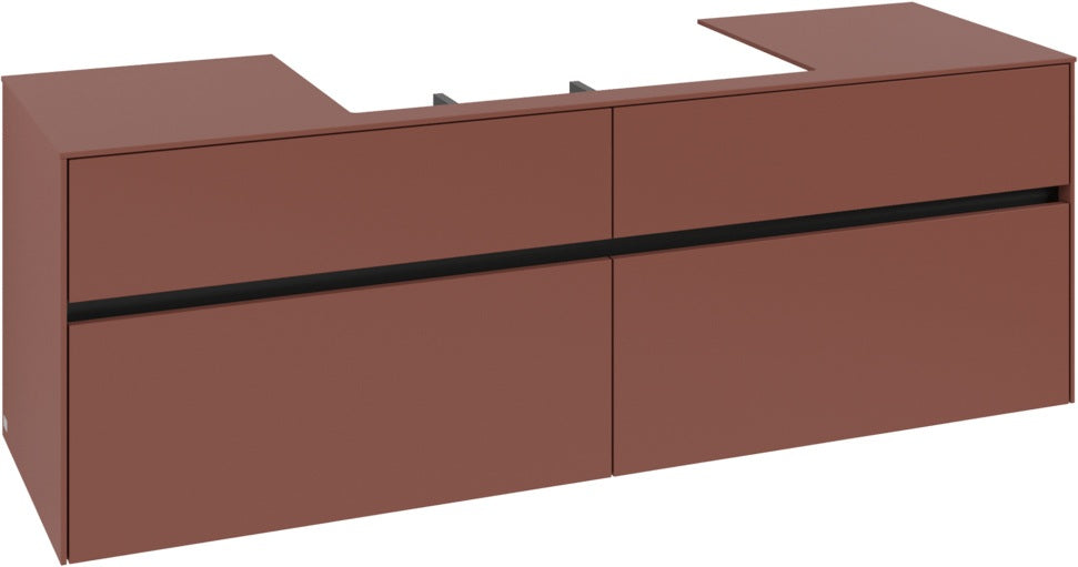 Villeroy & Boch Waschtischunterschrank Collaro C028 B0 1600 mm White Oak mit LED-Beleuchtung und SoftClosing
