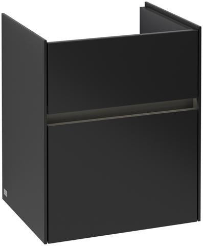 Villeroy & Boch Collaro Waschtischunterschrank 460 mm mit LED-Beleuchtung und 2 Auszügen – Black Matt Lacquer