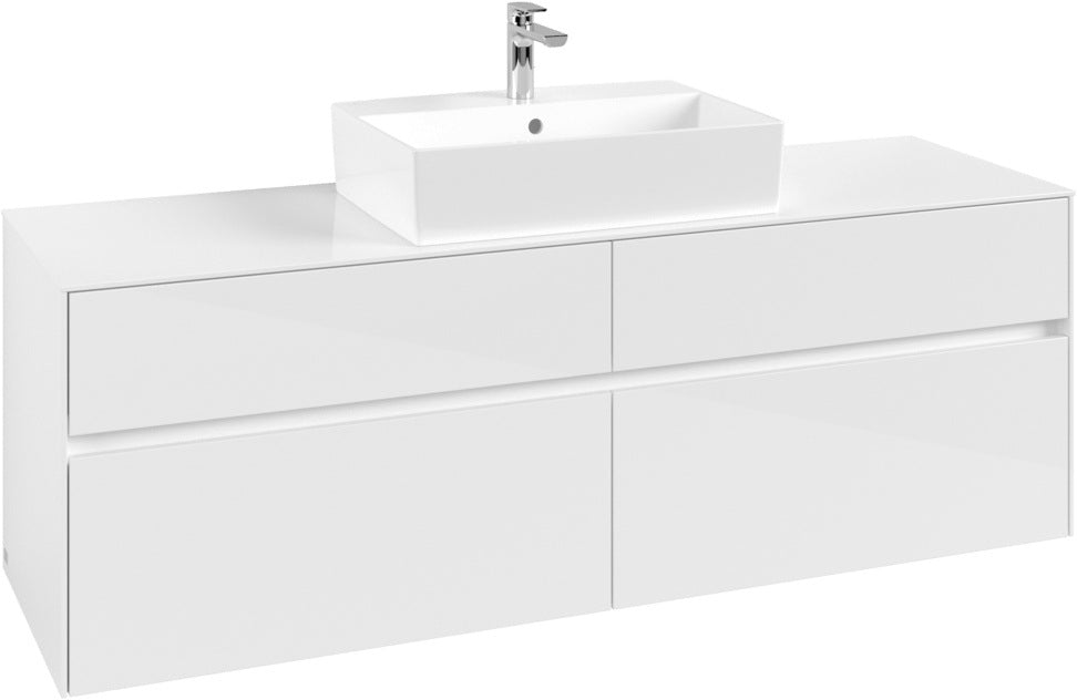 Villeroy & Boch Waschtischunterschrank Collaro C134 1600 mm Glossy White mit 4 Auszügen