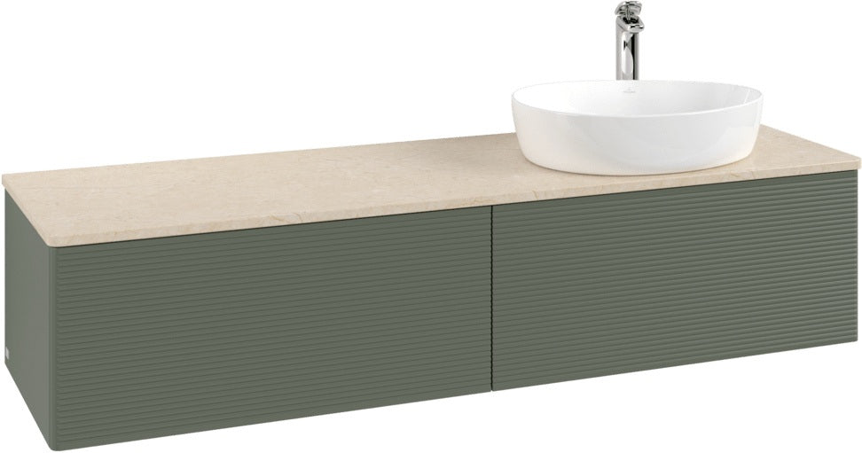 Villeroy & Boch Antao Waschtischunterschrank 1600 mm Anthrazit Matt – 2 Auszüge, Push-to-Open