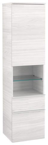 Villeroy & Boch Venticello Hochschrank 404 mm Glossy White – 1 Tür, 2 Auszüge, links