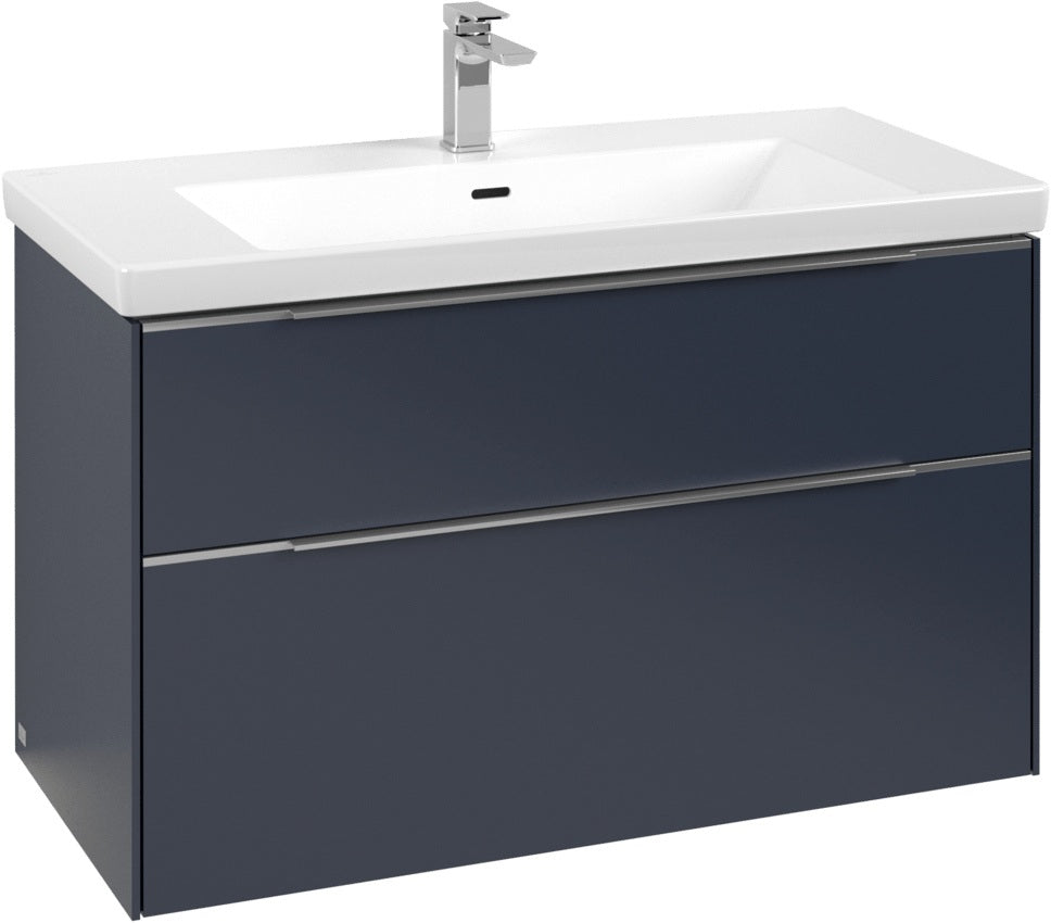 Villeroy & Boch Subway 3.0 Waschtischunterschrank C570L0 Brilliant White mit LED-Beleuchtung und SoftClosing