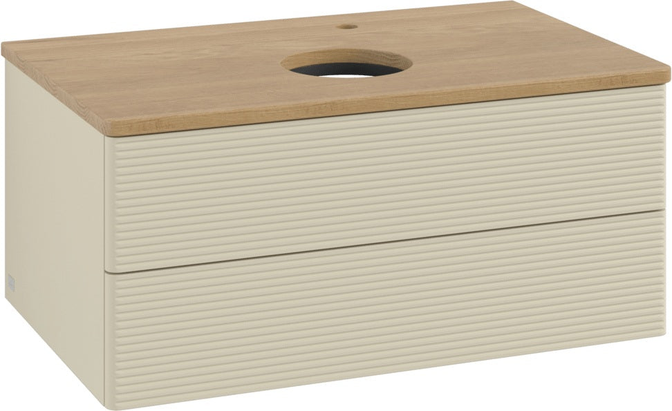 Villeroy & Boch Waschbeckenunterschrank Antao 800x360x500 mm Anthracite Matt Lacquer mit Auszugsbeleuchtung