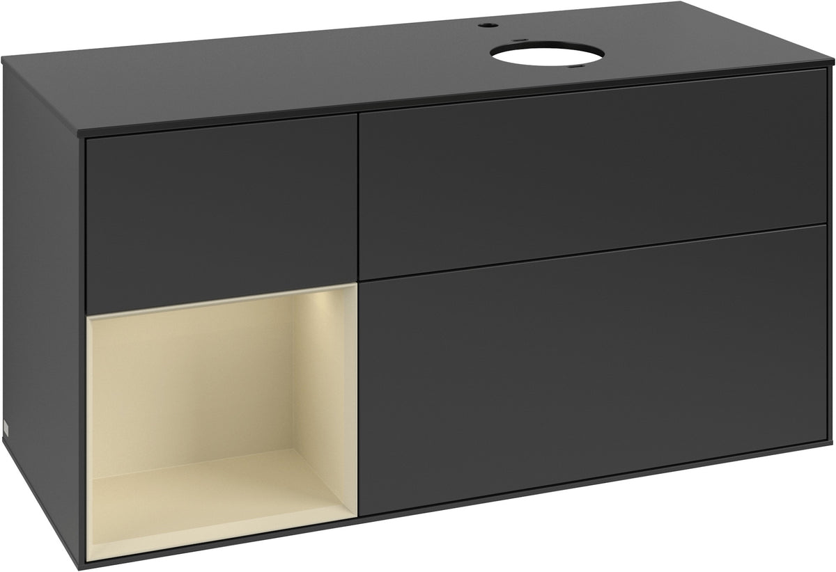 Villeroy & Boch Finion Waschtischunterschrank 1200 mm Glossy White Lacquer mit LED-Beleuchtung