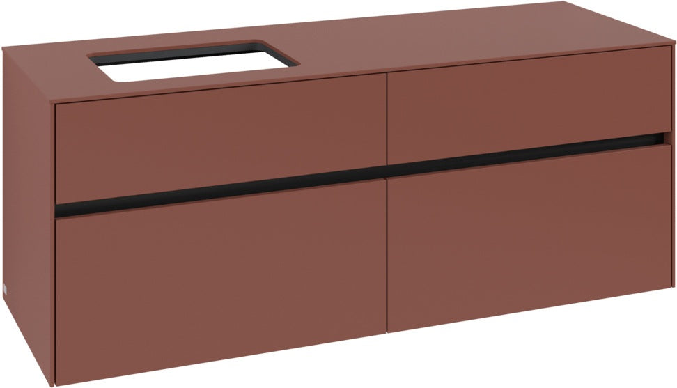 Villeroy & Boch Waschtischunterschrank Collaro C117 B0 White Oak 1400 mm mit Beleuchtung