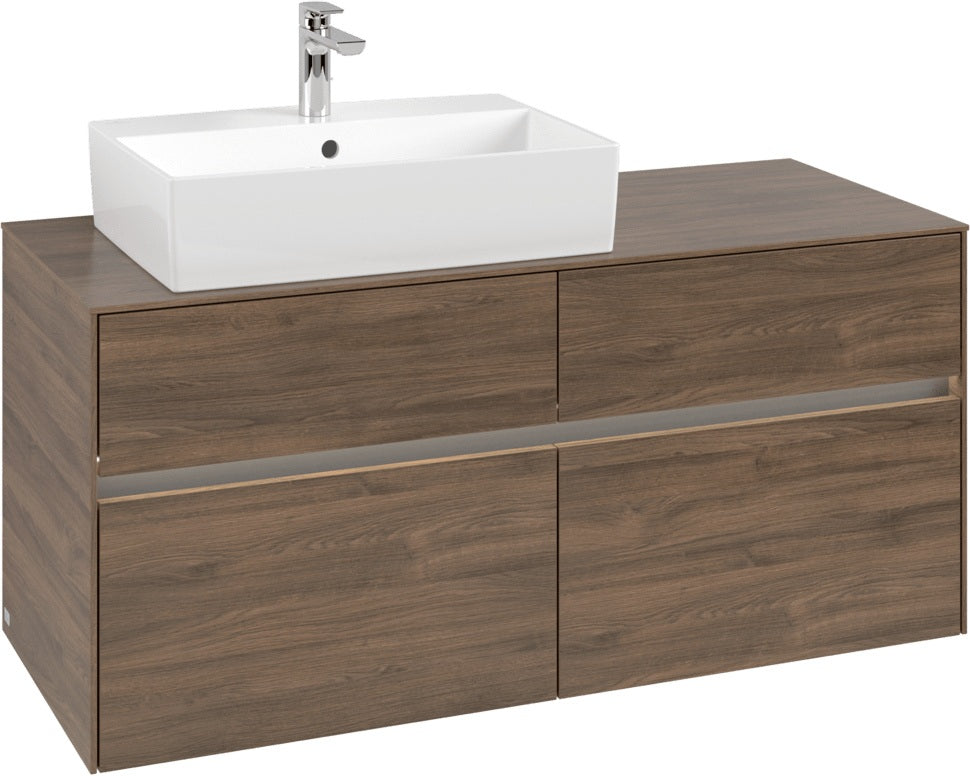 Villeroy & Boch Waschtischunterschrank Collaro C129B0 Arizona Oak 1200 mm mit LED-Beleuchtung und SoftClosing