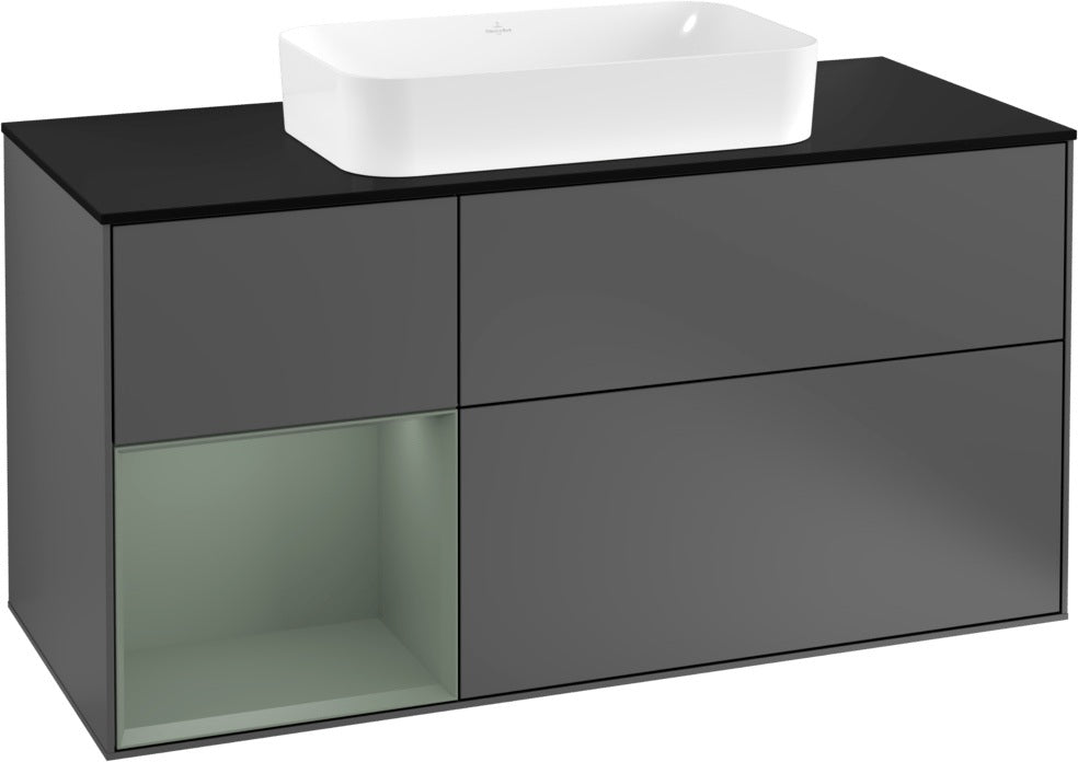 Villeroy & Boch Finion Waschtischunterschrank 1200 mm Glossy White Lacquer mit LED-Beleuchtung