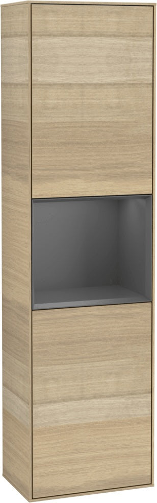 Villeroy & Boch Hochschrank Finion F460GF – 418 mm, Glossy White Lacquer, mit Beleuchtung & SoftClosing
