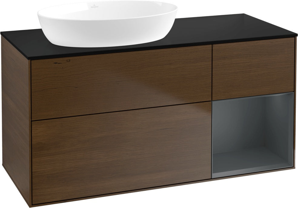 Villeroy & Boch Finion Waschtischunterschrank 1200 mm Glossy White Lacquer mit LED-Beleuchtung