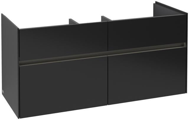 Villeroy & Boch Collaro Waschtischunterschrank 1154 mm Black Matt mit LED-Beleuchtung und 4 Auszügen