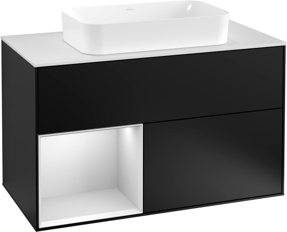 Villeroy & Boch Waschtischunterschrank Finion G241GF Glossy White Lacquer 1000 mm mit Beleuchtung