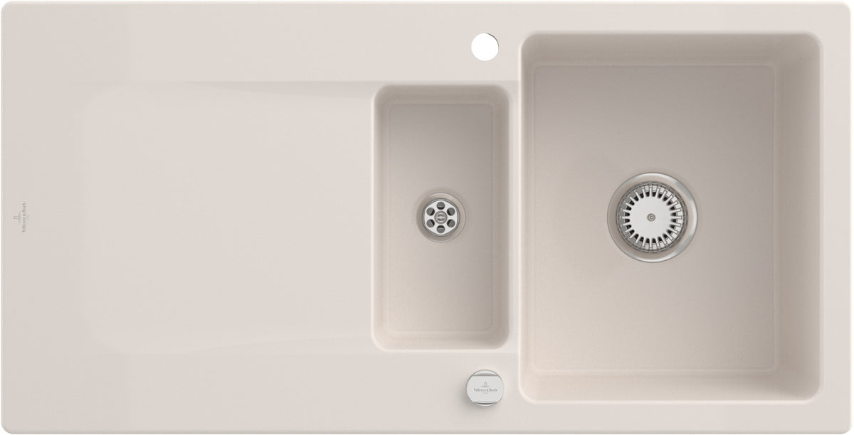 Villeroy & Boch Einbauspüle Siluet 60 R 333701R1 Weiß Alpin CeramicPlus Rechteckig 1000 mm