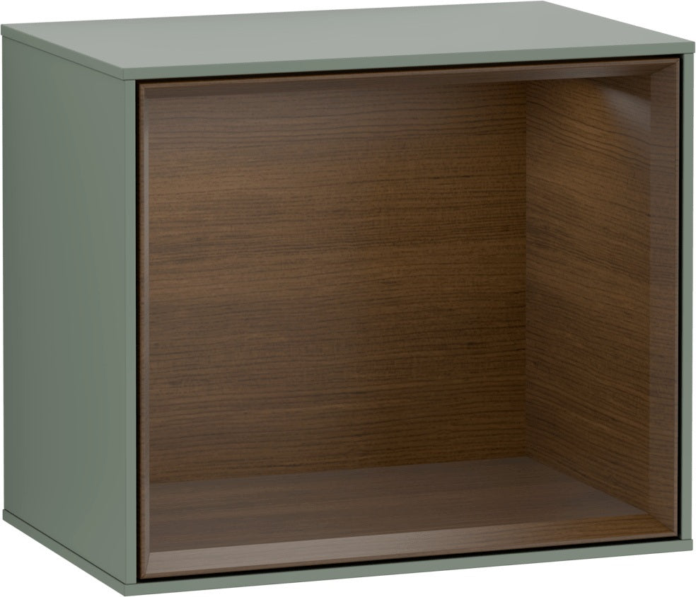 Villeroy & Boch Finion Regalmodul F580GF – 418 mm, Olive Matt Lacquer, mit LED-Beleuchtung
