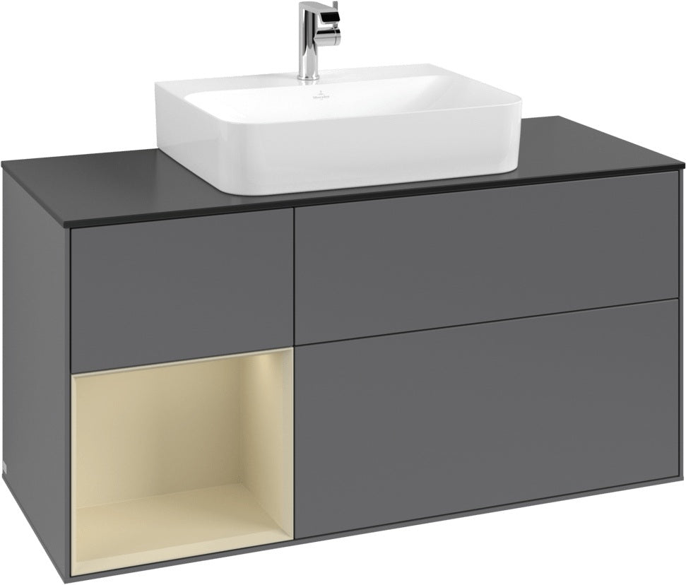 Villeroy & Boch Finion Waschbeckenunterschrank 1200 mm Glossy White mit Beleuchtung
